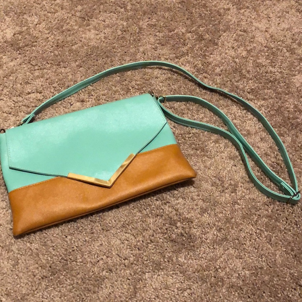 Turquoise small shoulder purse